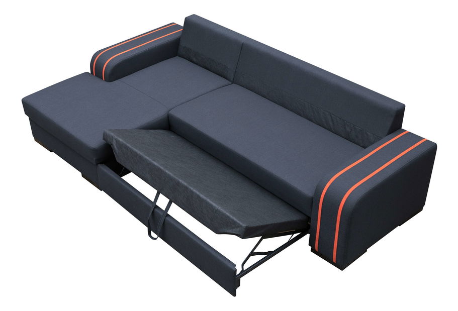 Rohová sedačka Valeta (tmavosivá) (L)