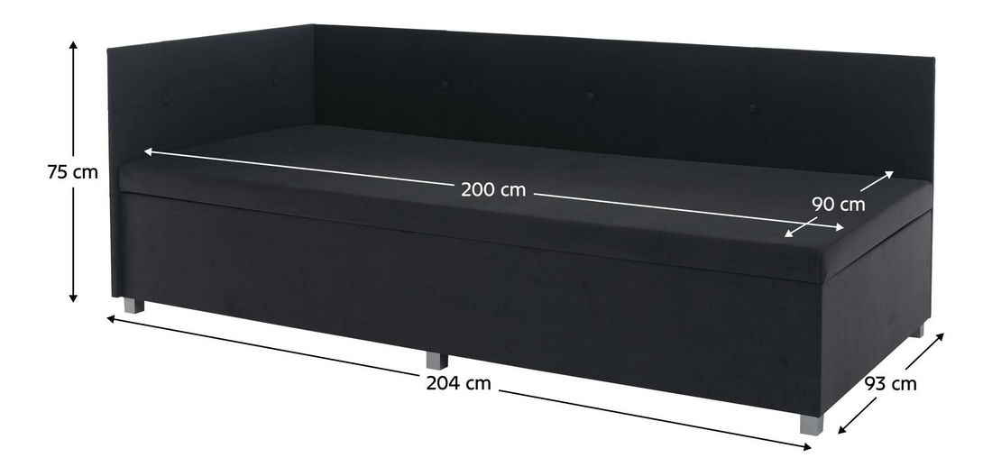 Jednostruki krevet Aurorra (siva)