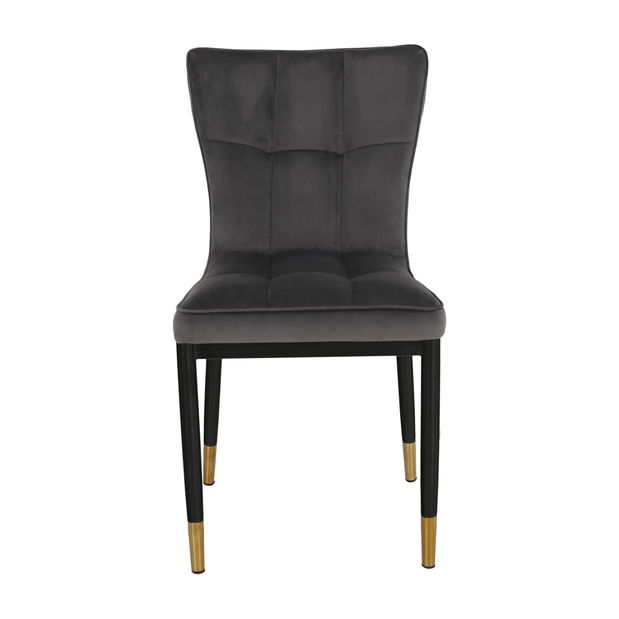 Scaun de sufragerie Dopey (gri închis + negru)