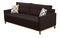 Háromszemélyes kanapé Ardell (sötétbarna) 