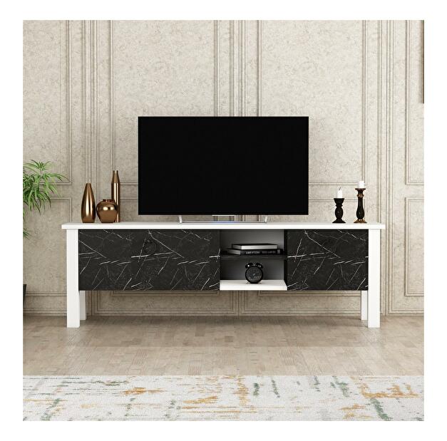 TV asztal/szekrény Tuteku 2 (fehér + fekete) 