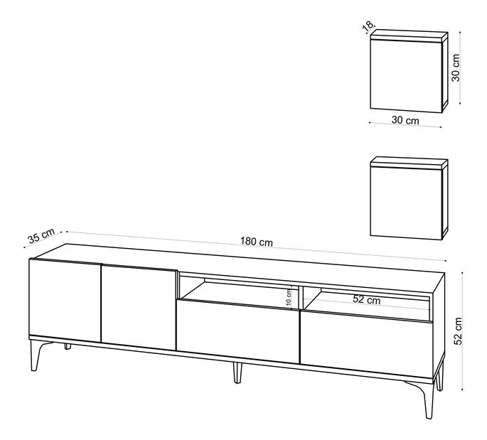 Nappali fal Aliex 15 (tölgy)