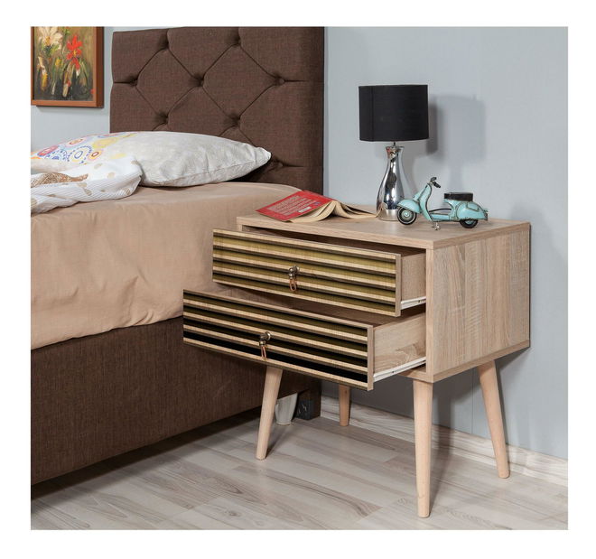Noćni stolić Sopatu 6 (hrast sonoma)