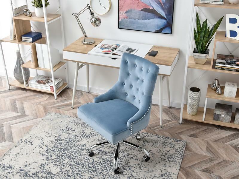 Stolička Sonia (modrá + chrómová)