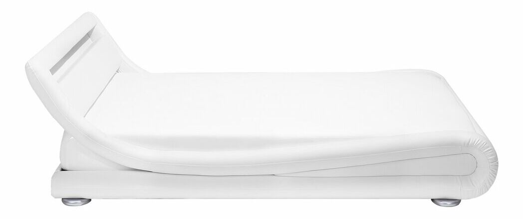 Manželská vodná posteľ 160 cm Anais (biela ekokoža) (s roštom a matracom)