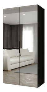 Dulap de haine 100 cm Mirabella 3 (Negru + Negru)