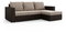 Rohová sedačka Hagoo (hnedá + slabohnedá) (P)