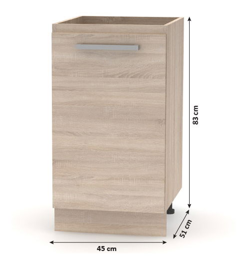 Dulap inferior de bucătărie NOPL-063-OS Noliana (Stejar sonoma)