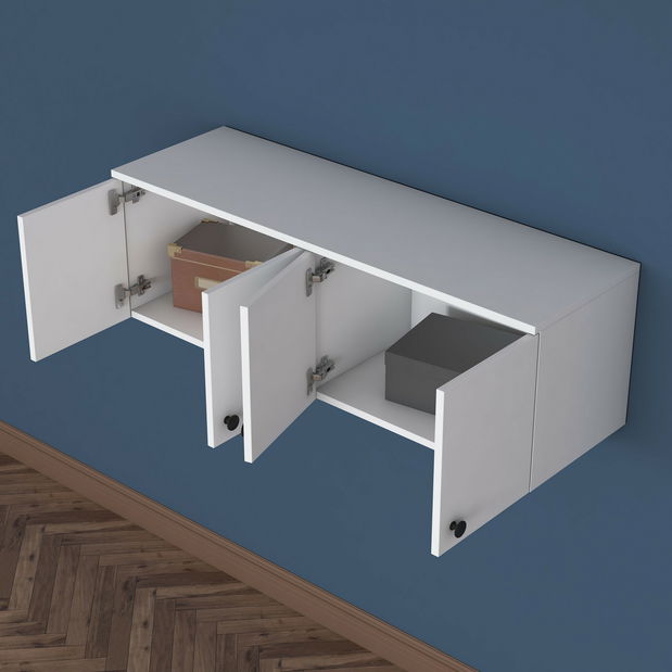 Dulap superior de bucătărie Eano (alb)