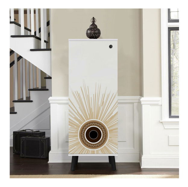 Pantofar Beside 37 (alb + negru)