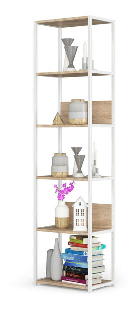 Regal Loriana II (bijela + hrast sonoma)