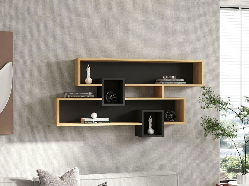 Polica Puvonu (zafirov hrast + antracit)