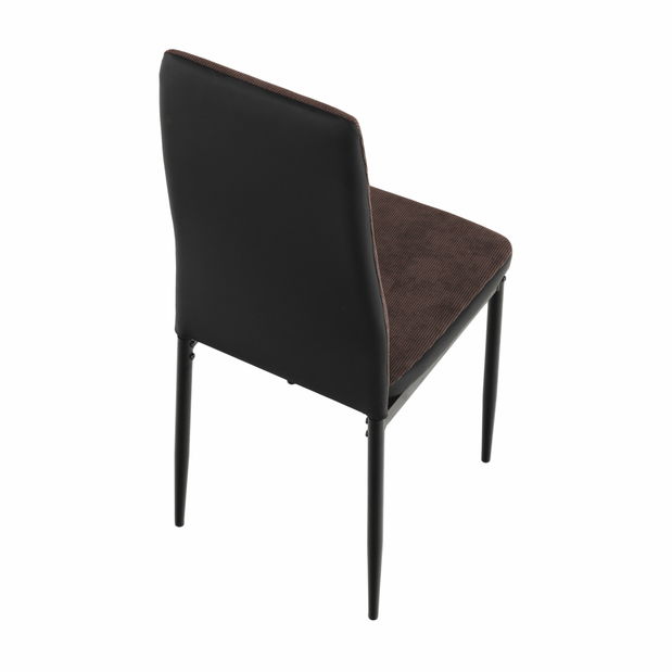 Blagovaonska stolica Enrico (tamno smeđa + crna)