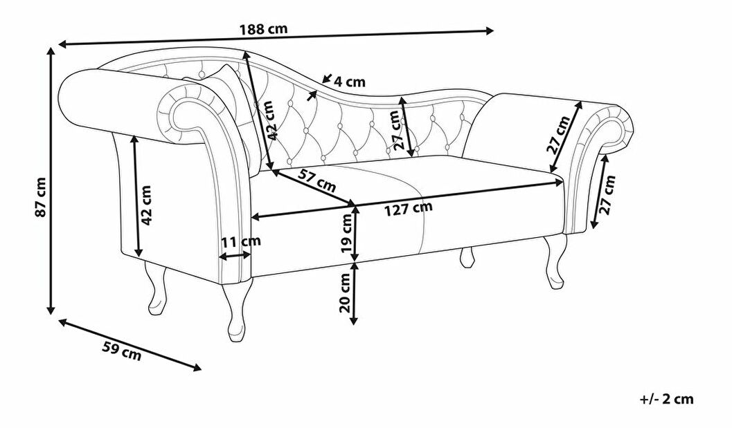 Sofa LATIOSA (zelena) (L)