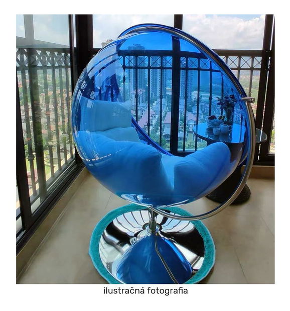 Függesztett hintafotel Belgica 2 (transzparens + arany + szürke) 