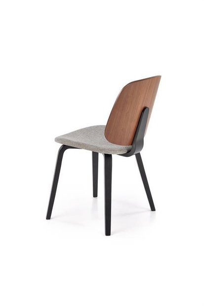 Scaun de sufragerie Mackakere (nuc + gri + negru)