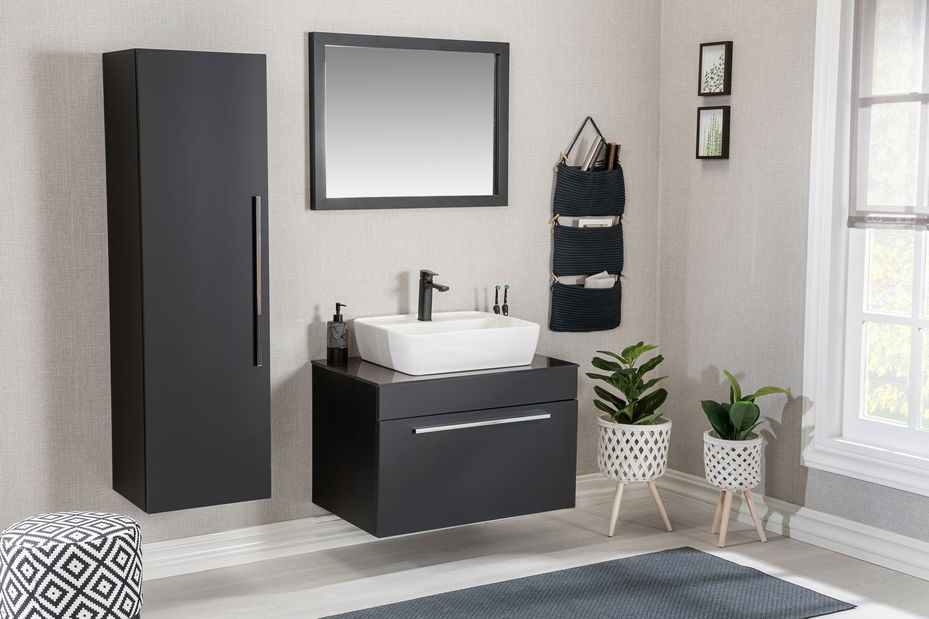 Fürdőszoba bútor Cremi 80 (fekete)