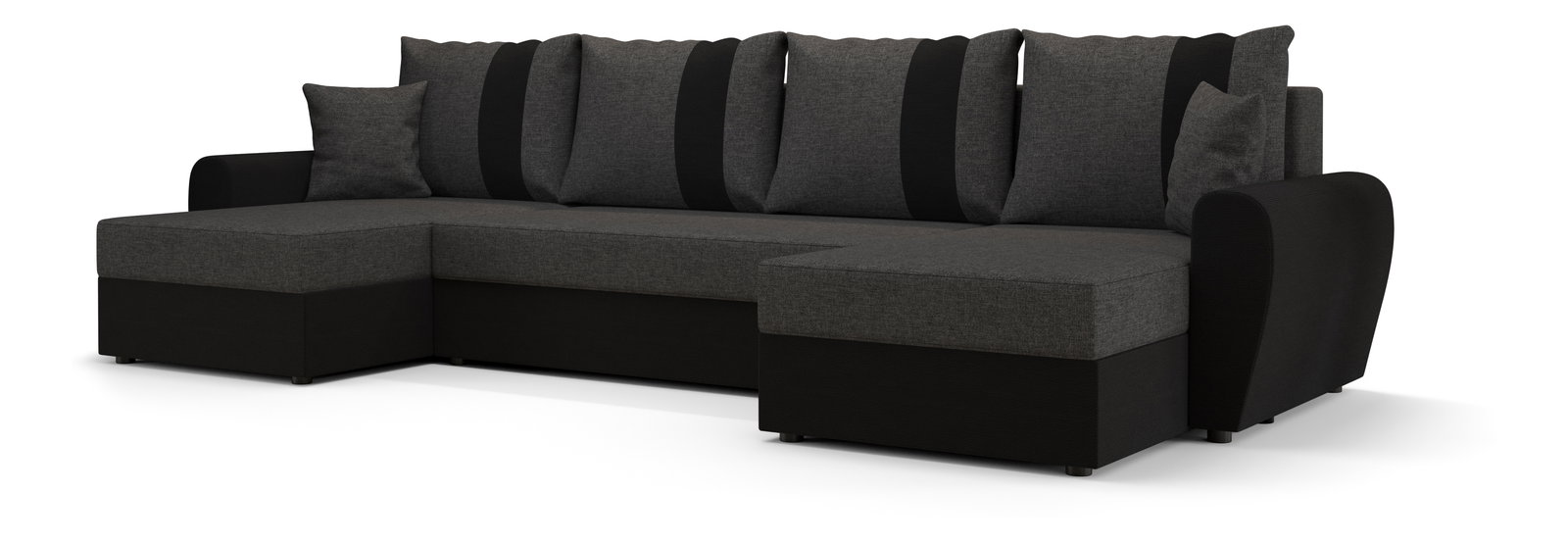 Kutna garnituraU Daven U (siva + crna)