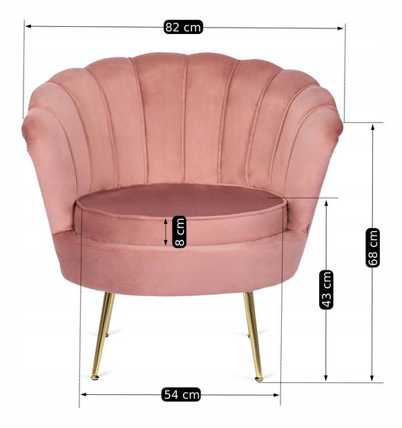 Fotelja Acuerdo (ružičasta)