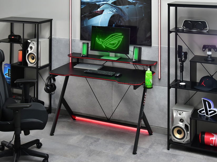 PC stolík Rolls (čierna)