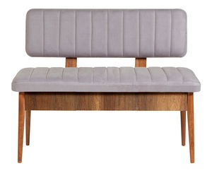 Bancă Vlasta 3 (nuc + svetloviolet) (cu sp. depozitare)