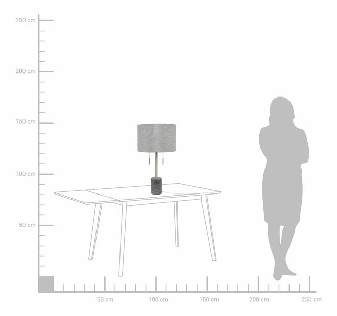 Lampă de masă Anda (gri închis)