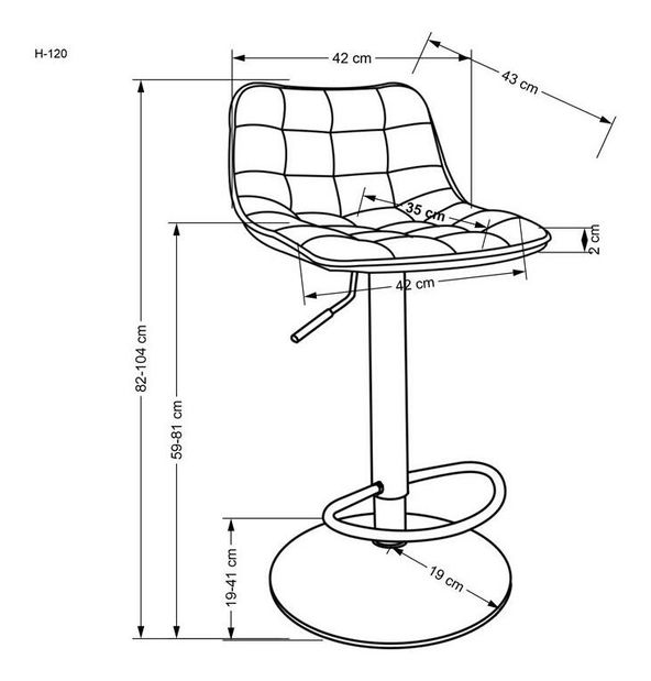 Bárszék Harriet (arany + fekete)