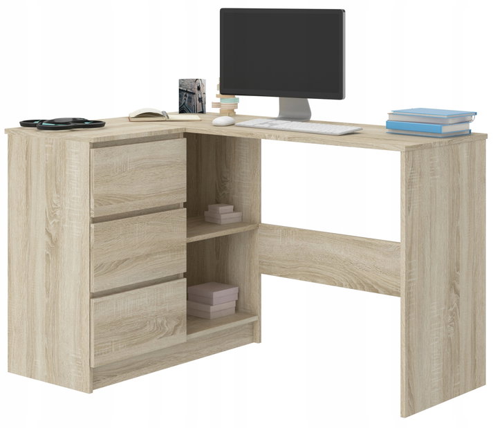 Kutni PC stol Nolmir (hrast sonoma) (L)