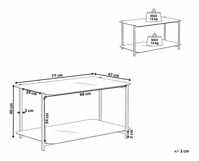 Konferenčný stolík Goro (čierna)
