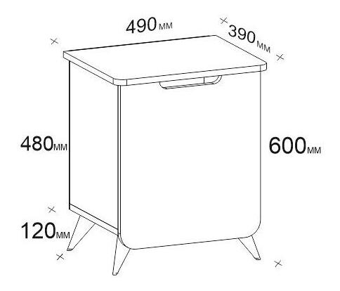 Éjjeliszekrény Eska (fehér)