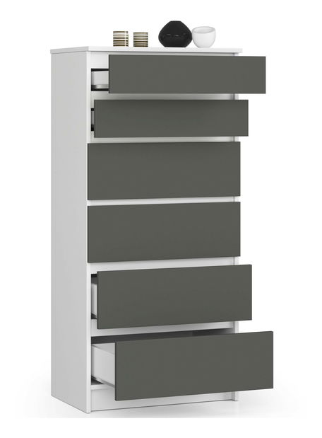 Komoda Kalista III (biela + sivá)