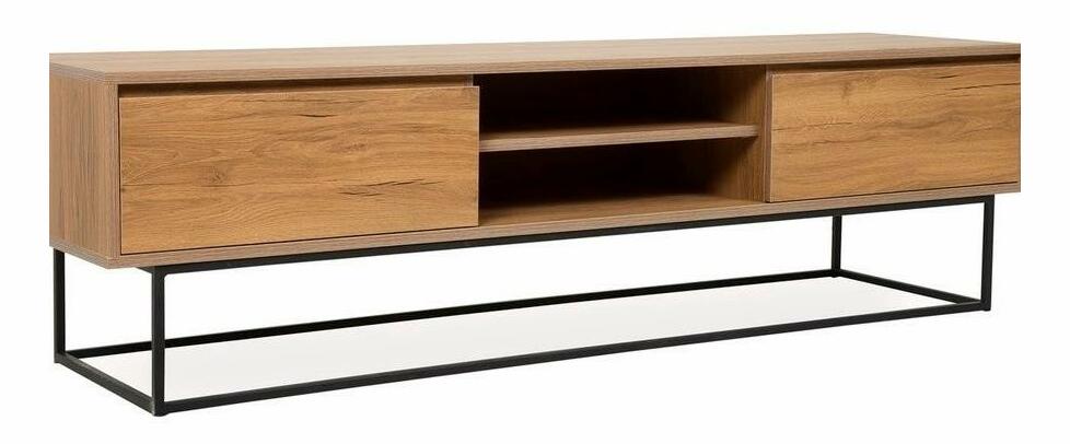 TV asztal/szekrény Ponake 2 (dió + fekete)