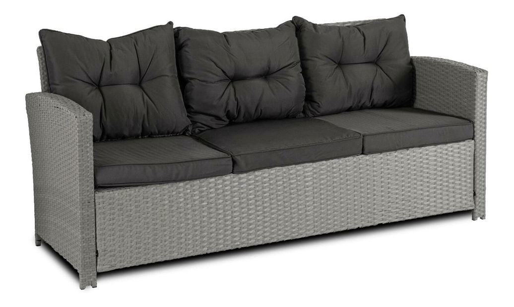 Set mobilier de grădină Comidas (gri) (pentru 7 persoane)