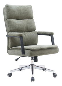 Fotoliu birou Zonnos (verde + crom)