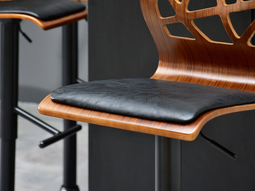 Stolica Hokei (tamni orah + crna)