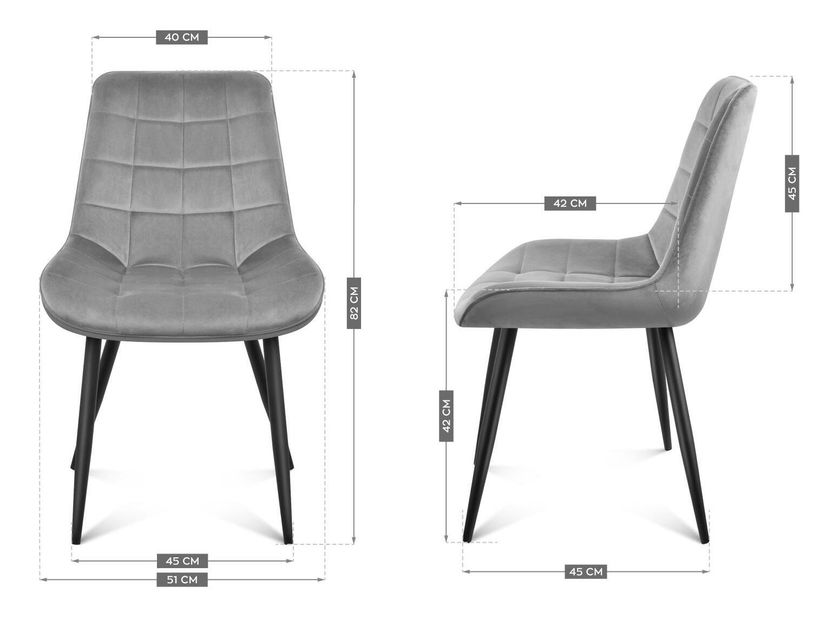 Blagovaonska stolica Pamper 3 (siva)