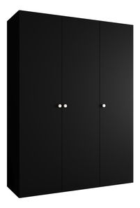 Ruhásszekrény 150 cm Parna 1 (fekete + ezüst)