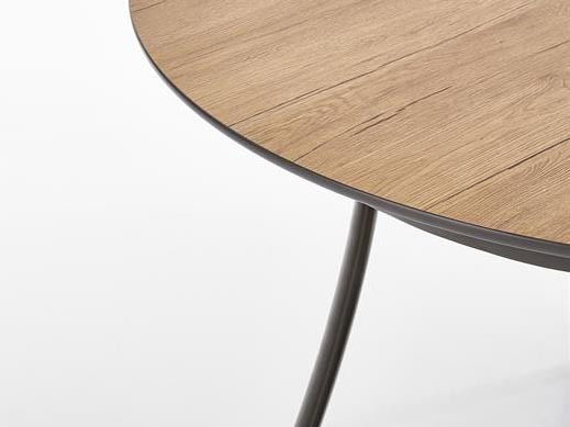 Rozkladací jedálenský stôl 118-140 cm Marya (prirodné drevo + čierna) (pre 4 6 osôb)