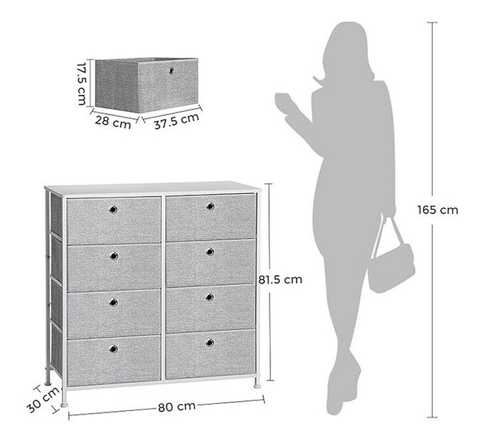 Komoda Akely 24 (sivá)