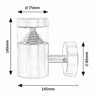 Vanjska LED zidna svjetiljka Lisbon (prozirna + nehrđajući čelik)
