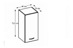 Horná kuchynská skrinka Pleitton 40 G 72