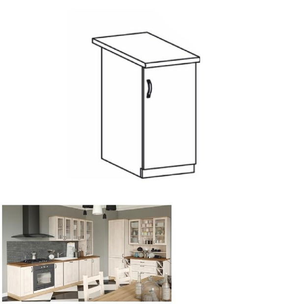 Dulap inferior de bucătărie Regnar D40/P Sosna nordică /Stejar sălbatic (D)