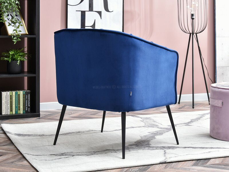 Fotoliu Etimee F (albastru marin + auriu)