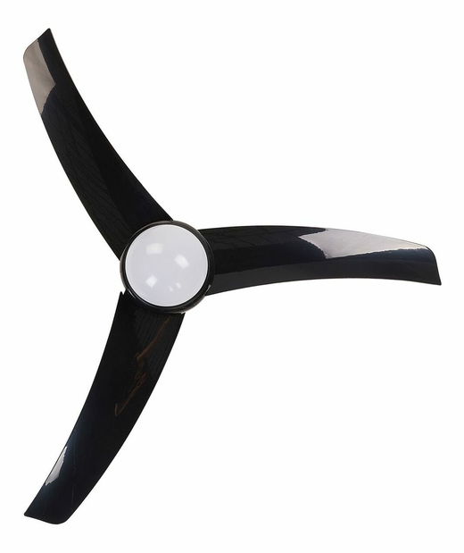 Stropný ventilátor so svetlom Jibza (čierna)