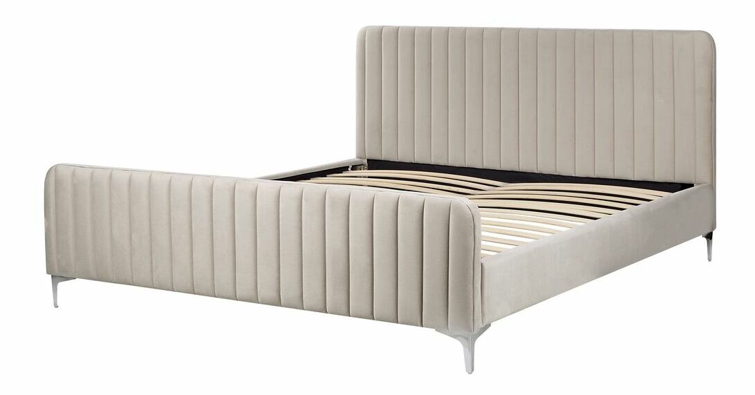 Čalúnená posteľ 180x200 cm Laraine (svetlosivá) (s roštom)