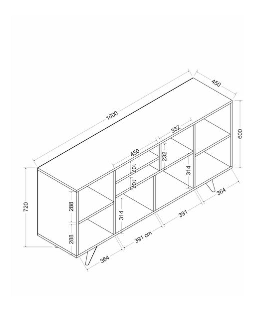 Konzolový stolík Vepeli 1 (čierna + orech) 