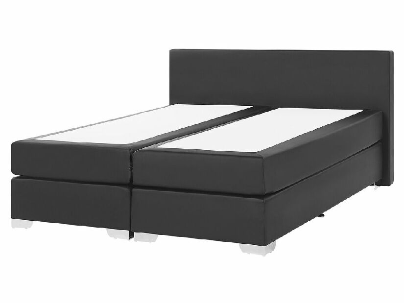 Manželská posteľ Boxspring 160 cm PREMIER 2 (s matracmi) (čierna)