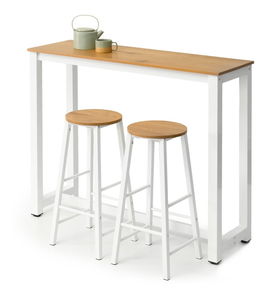 Jedálenský set Remma (dub + biela) (pre 2 osoby)