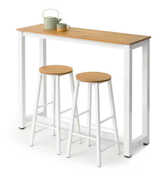 Blagovaonski set Remma (hrast + bijela) (za 2 osobe)