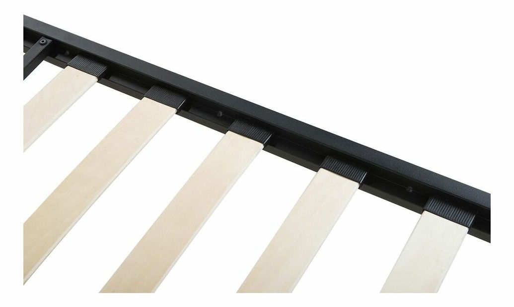 Franciaágy 180 cm DIROU (ágyráccsal) (fekete)